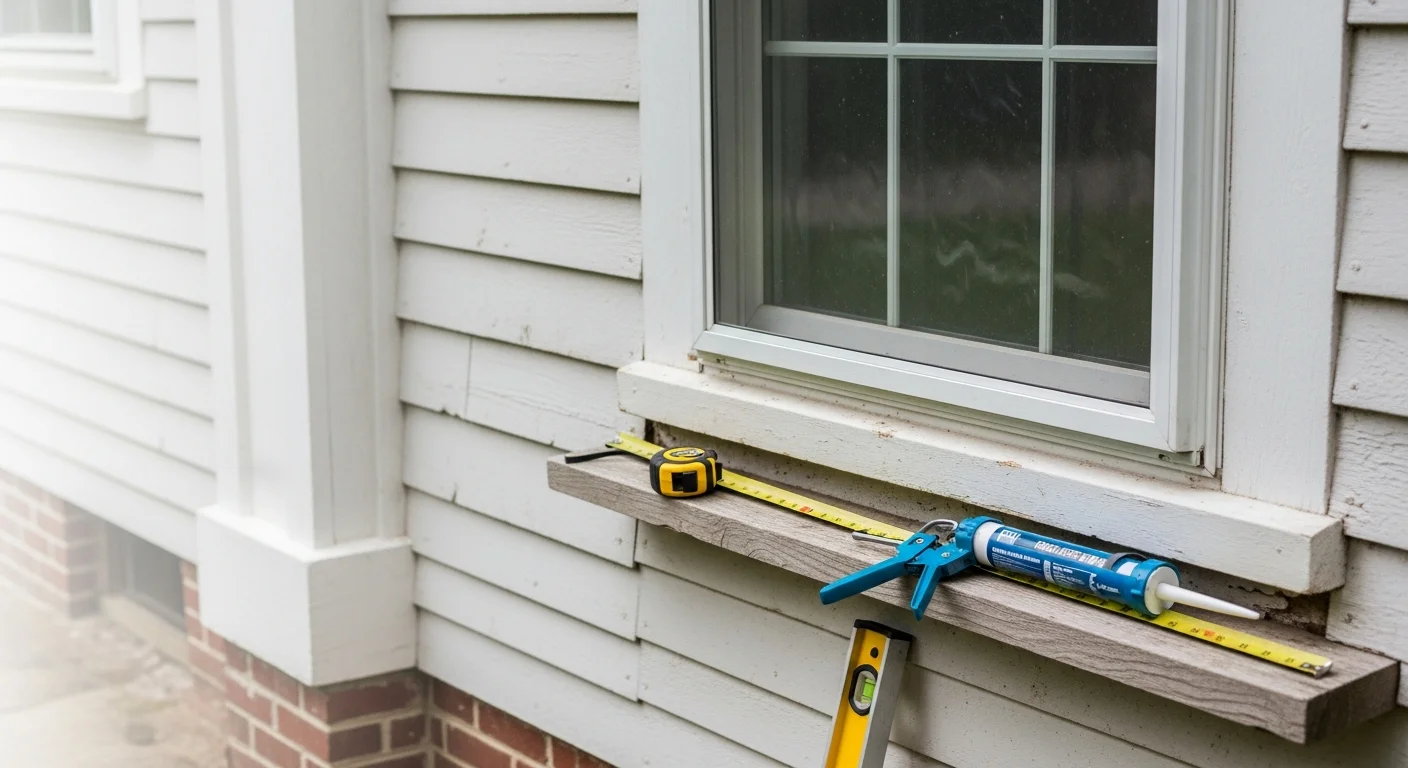 A Massachusetts home with newly installed exterior storm windows fitted over original wood-frame windows. Close-up view shows clean frame edges and tight sealing along the window perimeter.